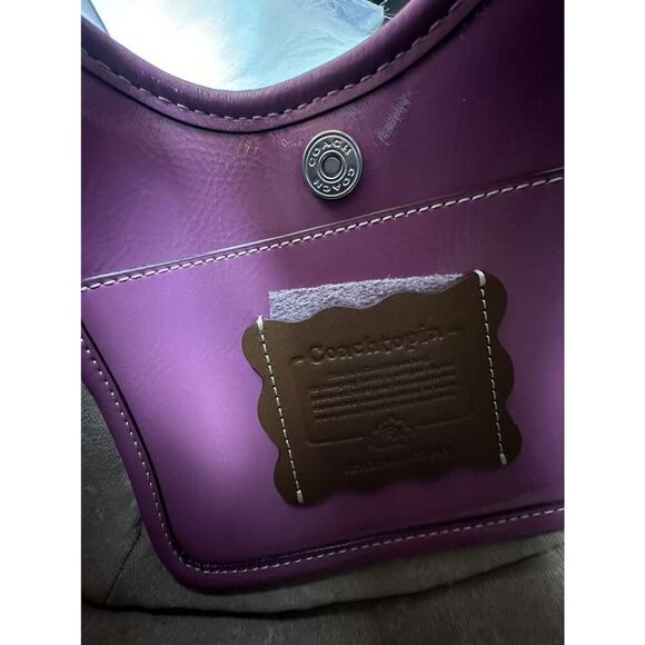 Coach Ergo Shoulder Bag In Coachtopia Leather In Lilac Berry Purple CQ003 NWT - Picture 6 of 7